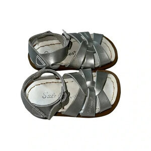 Salt Water Silver Strappy Sandals Size 4